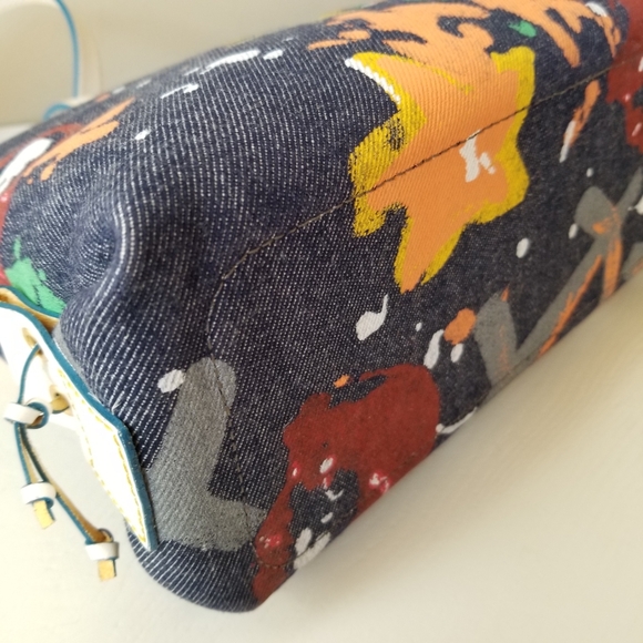 Dooney & Bourke Denim Grafitti Splatter Shoulder Bag - Picture 5 of 16